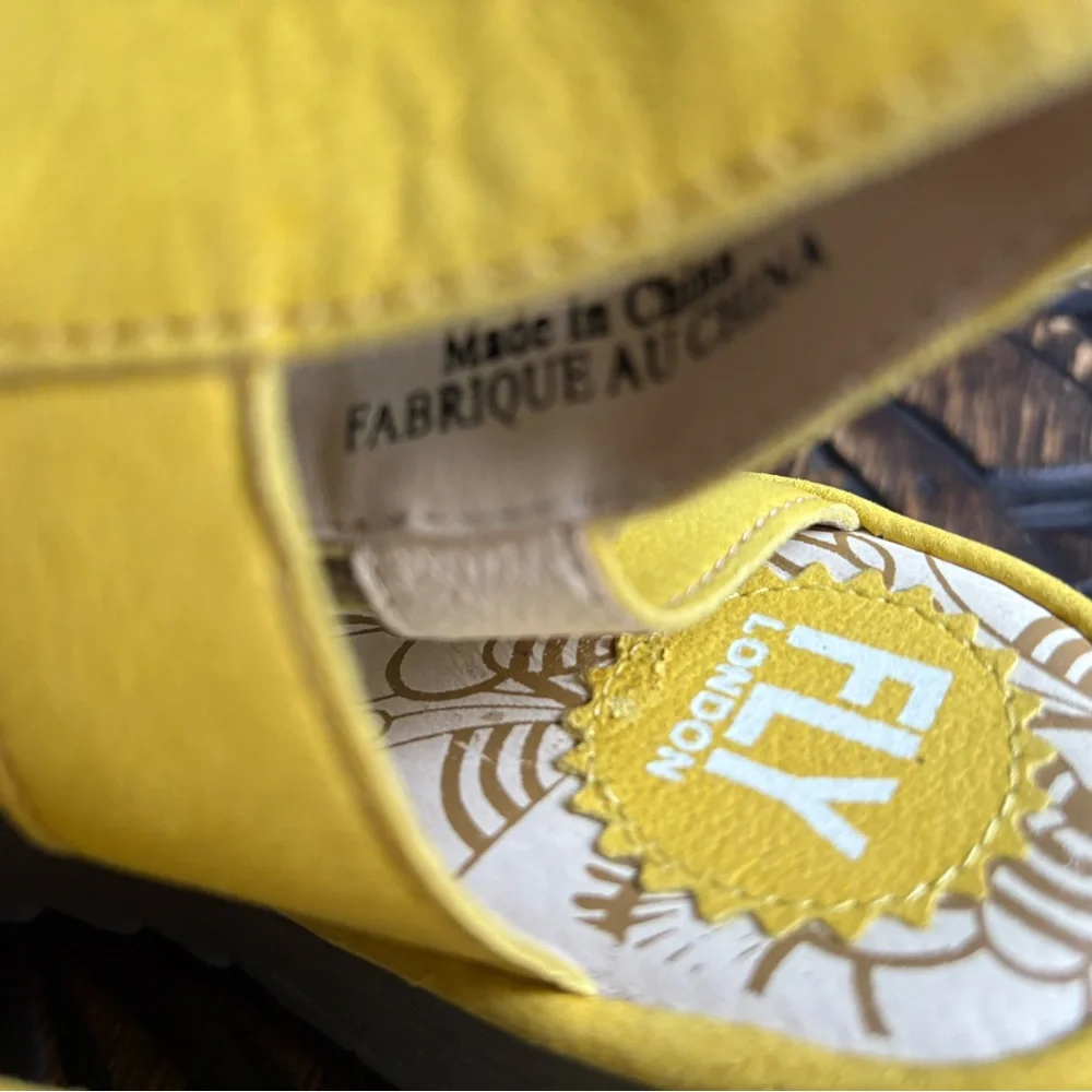Fly London Lemon Yellow Sandals - Picture 2 of 3